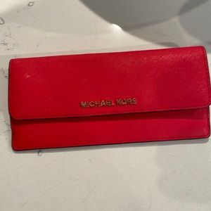 Michael Kors red wallet